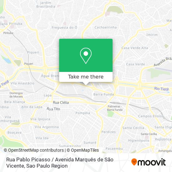 Rua Pablo Picasso / Avenida Marquês de São Vicente map