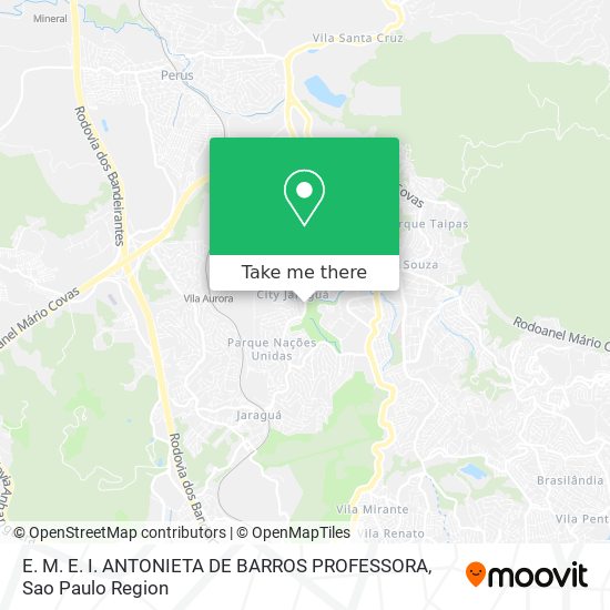 Mapa E. M. E. I. ANTONIETA DE BARROS PROFESSORA