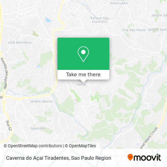 Caverna do Açaí Tiradentes map