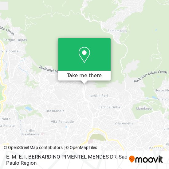 Mapa E. M. E. I. BERNARDINO PIMENTEL MENDES DR