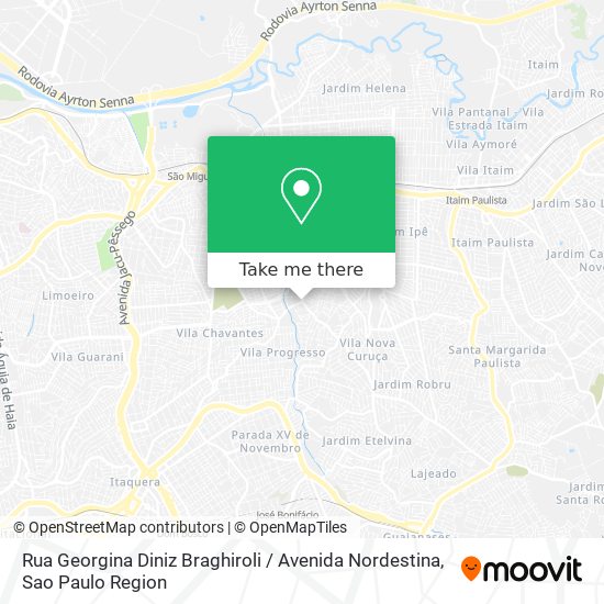 Rua Georgina Diniz Braghiroli / Avenida Nordestina map