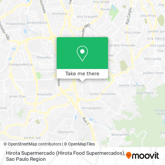 Mapa Hirota Supermercado (Hirota Food Supermercados)