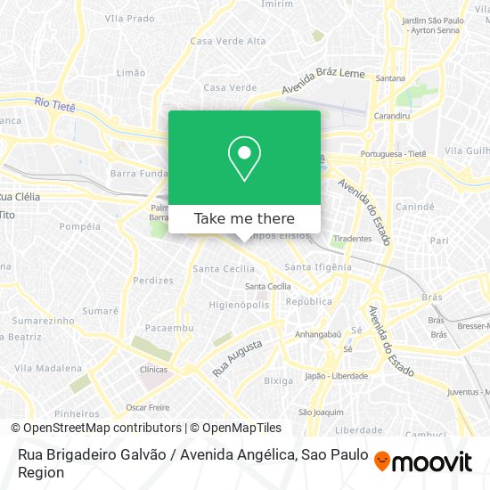 Rua Brigadeiro Galvão / Avenida Angélica map