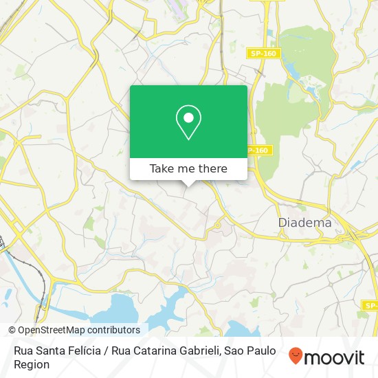 Mapa Rua Santa Felícia / Rua Catarina Gabrieli