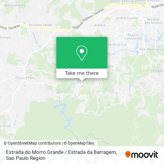 Estrada do Morro Grande / Estrada da Barragem map