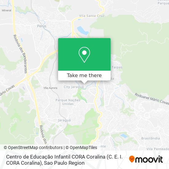 Mapa Centro de Educação Infantil CORA Coralina (C. E. I. CORA Coralina)