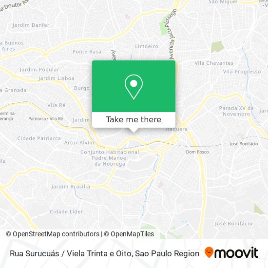 Rua Surucuás / Viela Trinta e Oito map