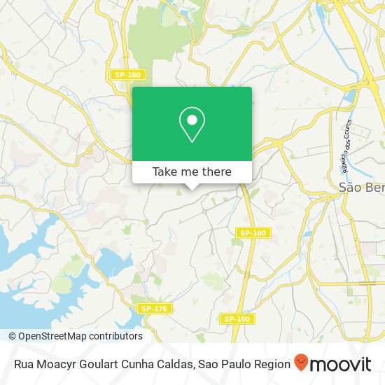 Mapa Rua Moacyr Goulart Cunha Caldas