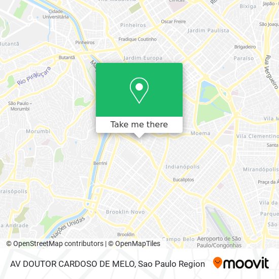 AV DOUTOR CARDOSO DE MELO map