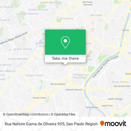 Mapa Rua Nelson Gama de Oliveira 905