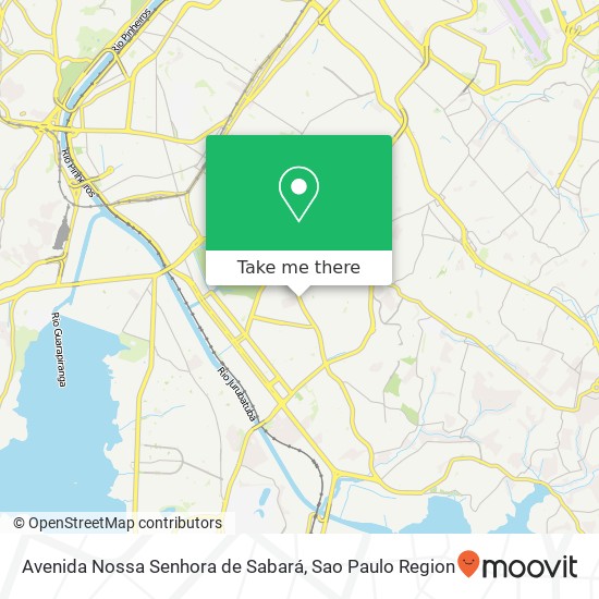 Mapa Avenida Nossa Senhora de Sabará