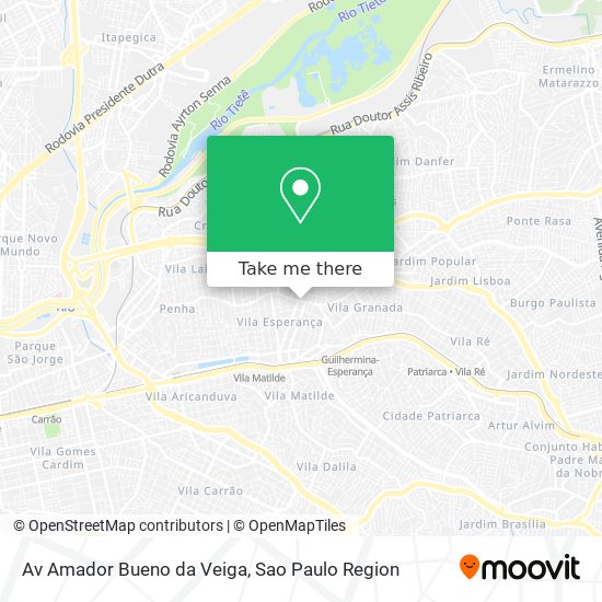 Mapa Av  Amador Bueno da Veiga