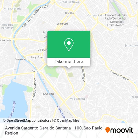 Mapa Avenida Sargento Geraldo Santana  1100