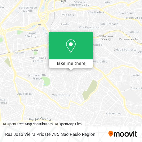 Rua João Vieira Prioste 785 map