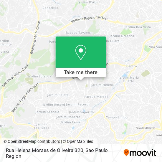 Mapa Rua Helena Moraes de Oliveira 320