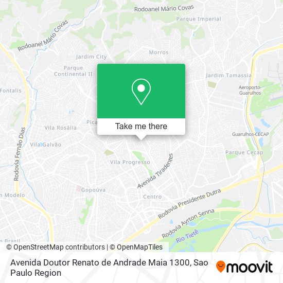 Avenida Doutor Renato de Andrade Maia 1300 map