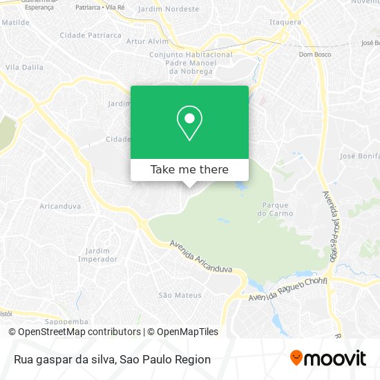 Mapa Rua gaspar da silva