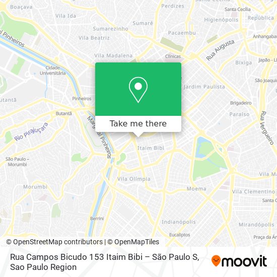 Mapa Rua Campos Bicudo  153   Itaim Bibi – São Paulo   S