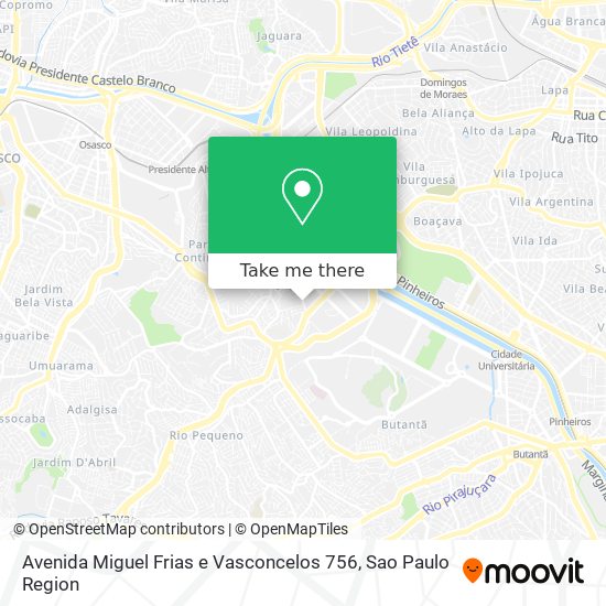 Avenida Miguel Frias e Vasconcelos 756 map