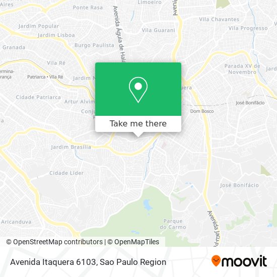 Mapa Avenida Itaquera 6103