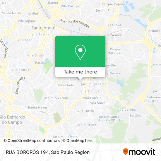 RUA BORORÓS 194 map