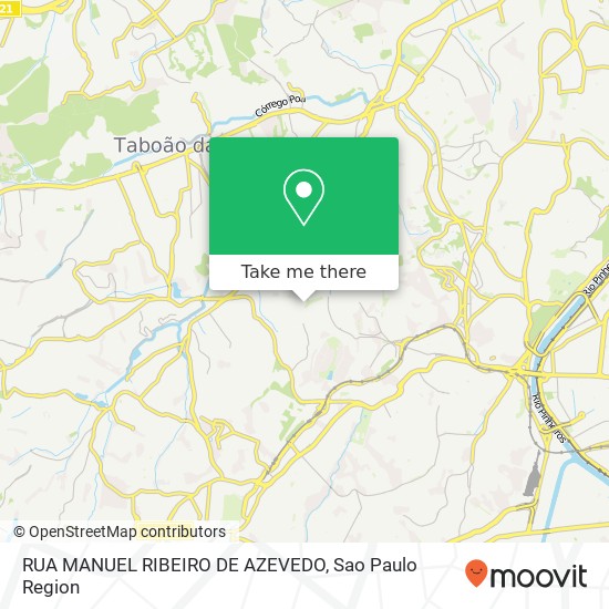 RUA MANUEL RIBEIRO DE AZEVEDO map