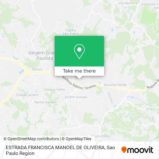 Mapa ESTRADA FRANCISCA MANOEL DE OLIVEIRA