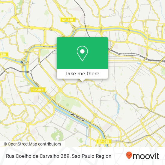 Mapa Rua Coelho de Carvalho 289