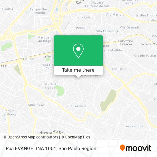 Mapa Rua EVANGELINA 1001