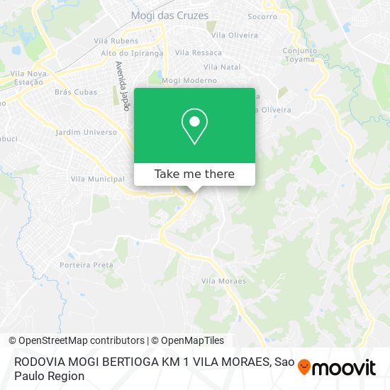 Mapa RODOVIA MOGI BERTIOGA KM 1 VILA MORAES