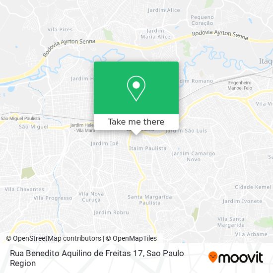 Mapa Rua Benedito Aquilino de Freitas 17