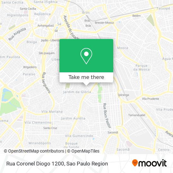 Mapa Rua Coronel Diogo  1200