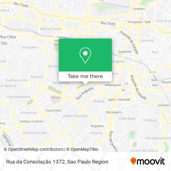 Rua da Consolação 1372 map