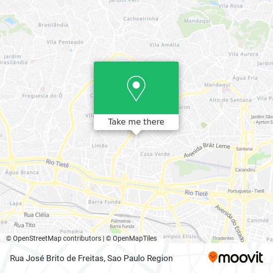 Mapa Rua José Brito de Freitas