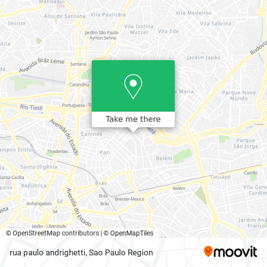 Mapa rua paulo andrighetti