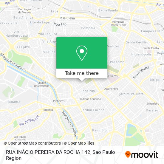 Mapa RUA INÁCIO PEREIRA DA ROCHA 142