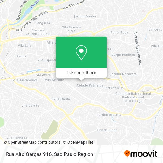 Rua Alto Garças 916 map