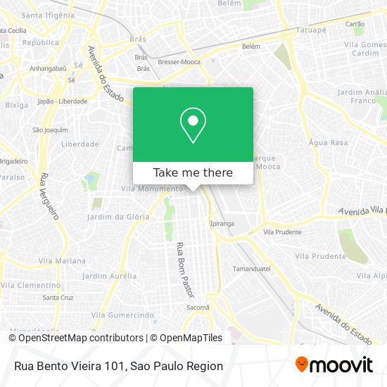 Mapa Rua Bento Vieira 101