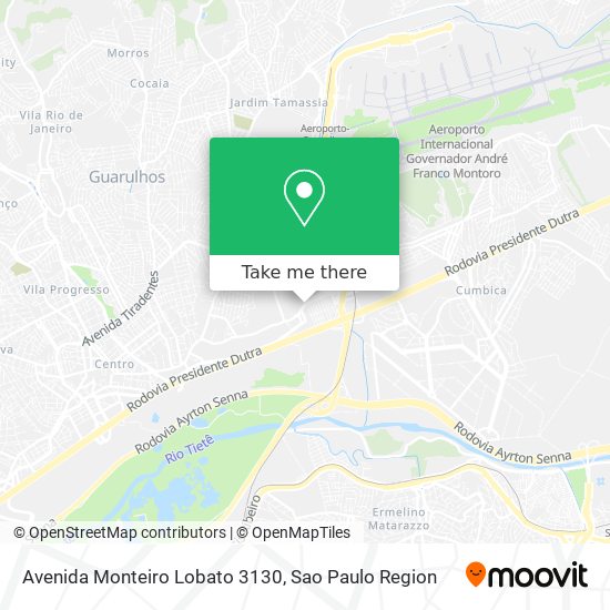 Mapa Avenida Monteiro Lobato 3130