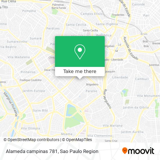 Alameda campinas 781 map