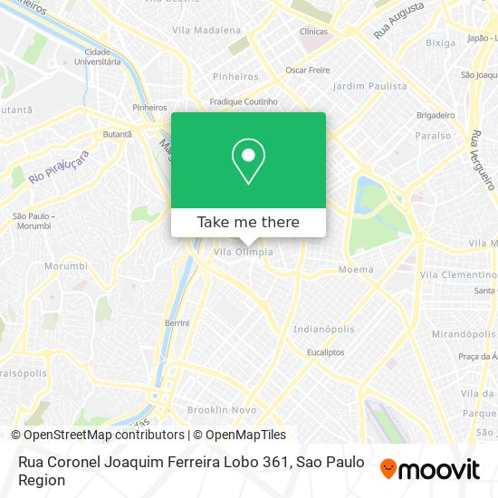 Mapa Rua Coronel Joaquim Ferreira Lobo   361