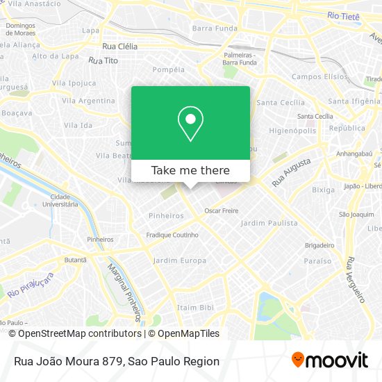 Rua João Moura 879 map
