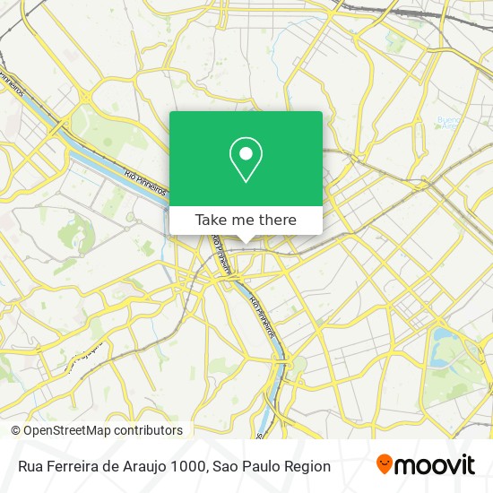 Mapa Rua Ferreira de Araujo 1000