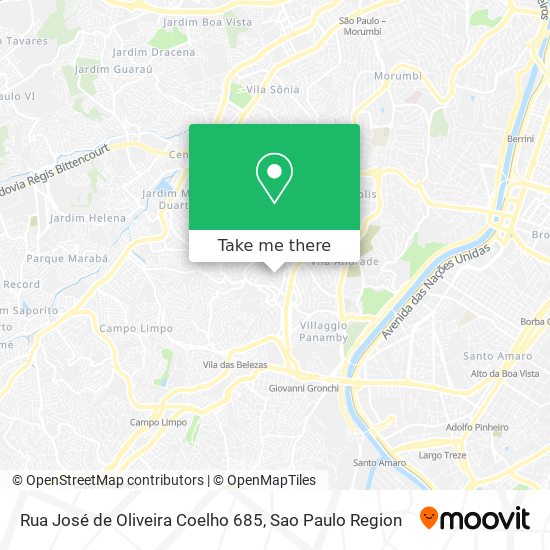 Rua José de Oliveira Coelho 685 map