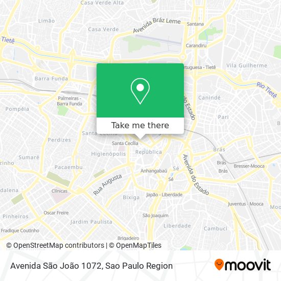 Avenida São João 1072 map