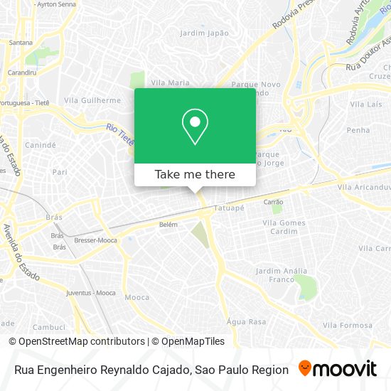 Mapa Rua Engenheiro Reynaldo Cajado