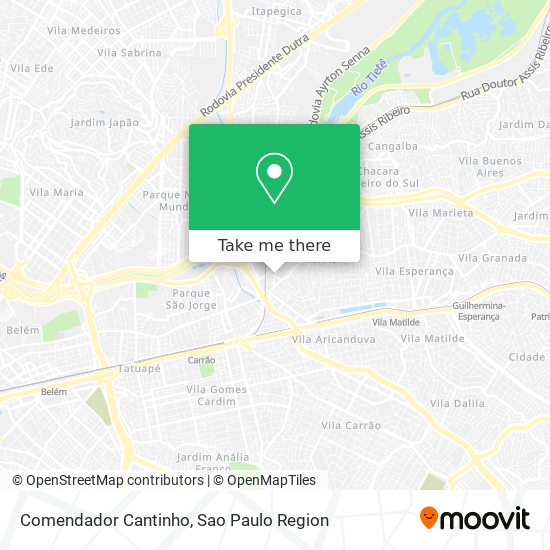 Comendador Cantinho map