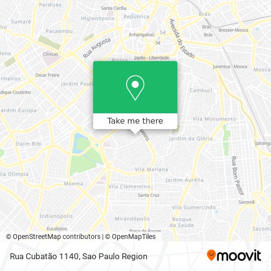 Mapa Rua Cubatão 1140