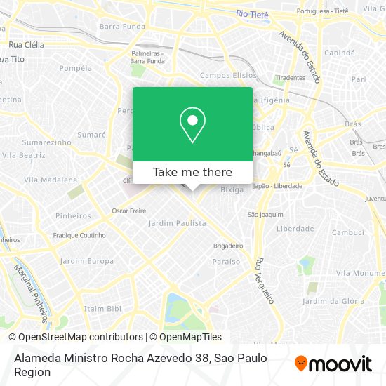 Alameda Ministro Rocha Azevedo 38 map