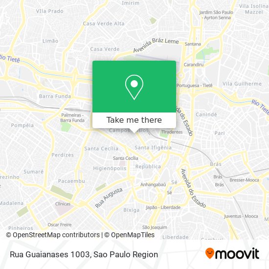 Rua Guaianases 1003 map